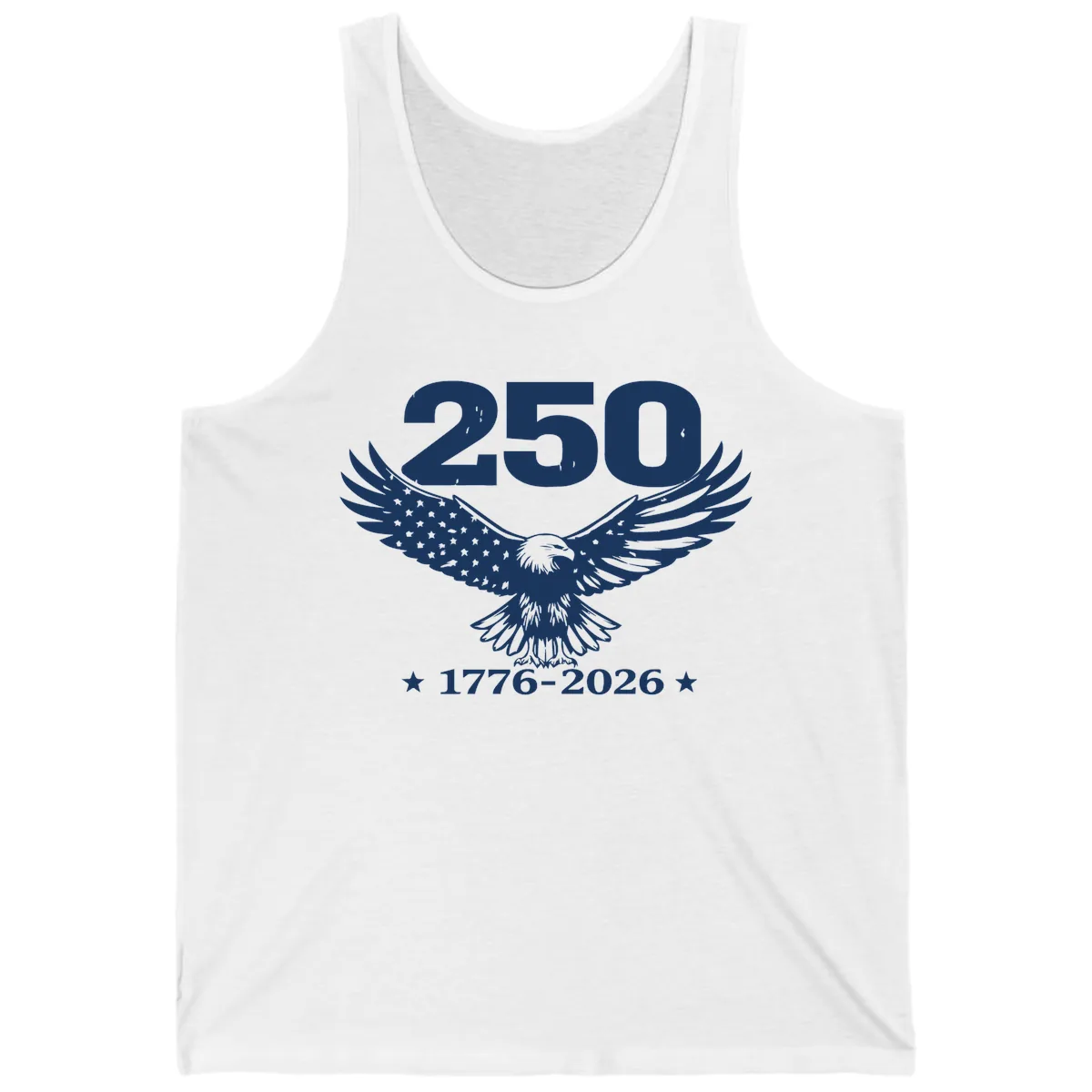 America 250th Anniversary Eagle Design Tank in White